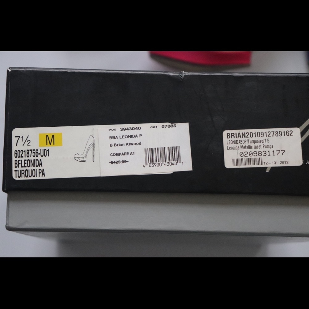 Brian Atwood Leonida Colorblock Heels Sz 7.5 - Picture 5 of 15